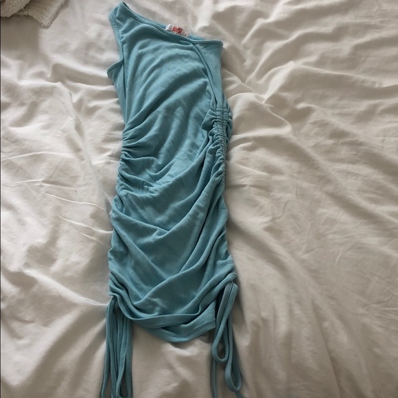 Bayse One Shoulder Dress Blue - Picture 3 of 3